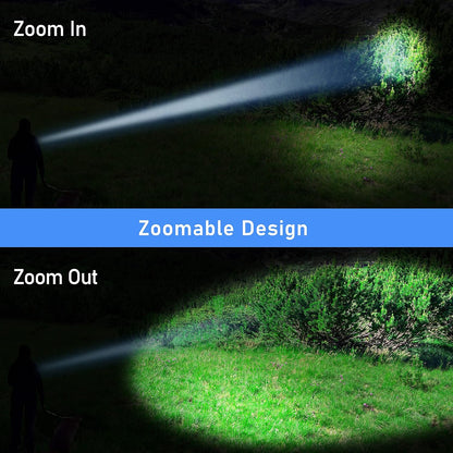 LINTERNA POTENTE RECARGABLE CON ZOOM
